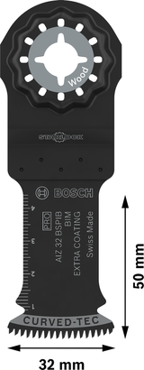 Lưỡi dao đa năng Bosch PRO AIZ 32 BSPIB dùng cho gỗ, 32x50 mm.